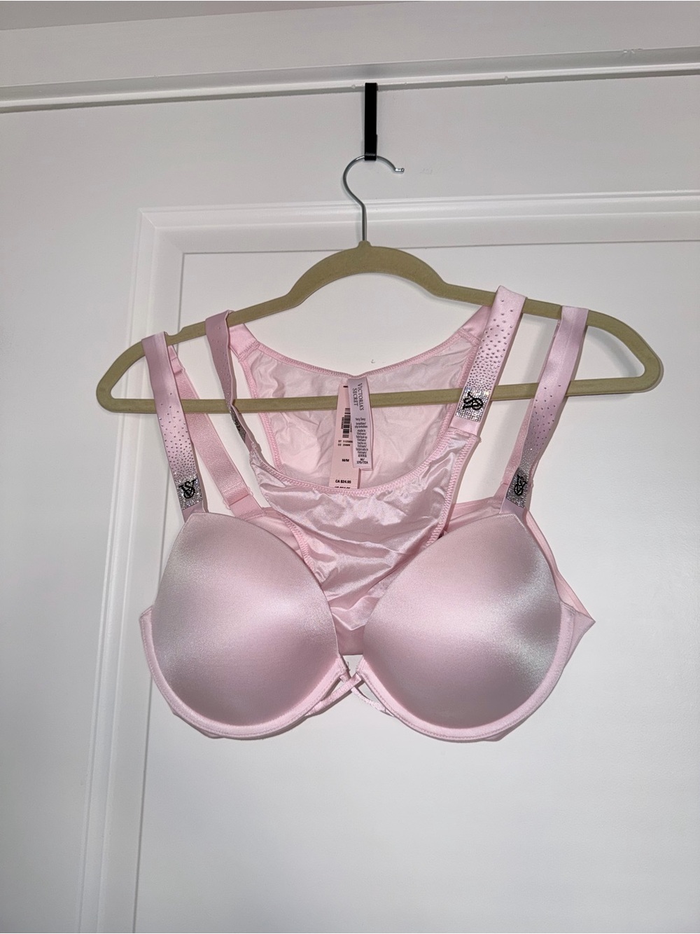 Victoria's Secret Light Pink Push Up Shine Strap Bra & Panty Set